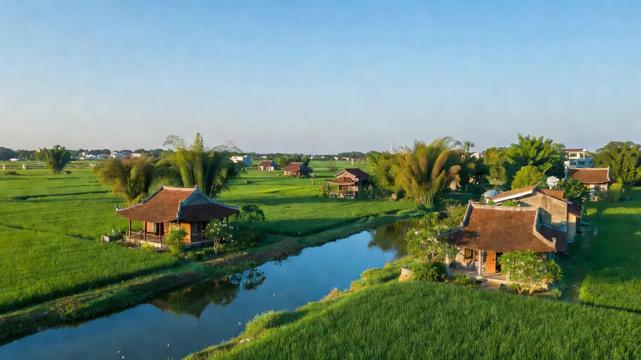 Khung cảnh thanh bình ở Phường Long Hồ, Quận Phú Xuân, Thành phố Huế với thiên nhiên và kiến trúc truyền thống.