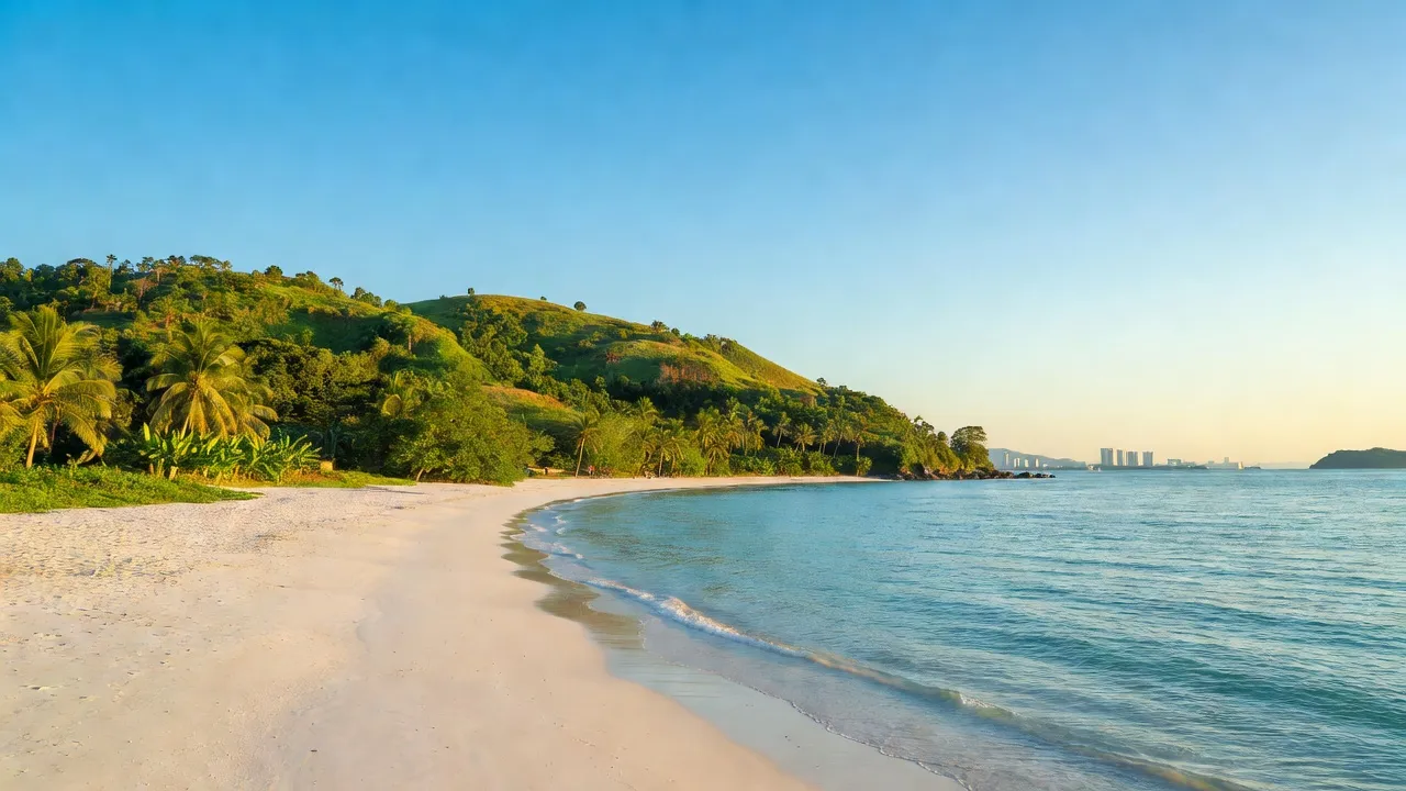 Vùng ven biển huyện Cam Lâm, Khánh Hòa với bãi biển dài và vị trí giữa Nha Trang và Cam Ranh.