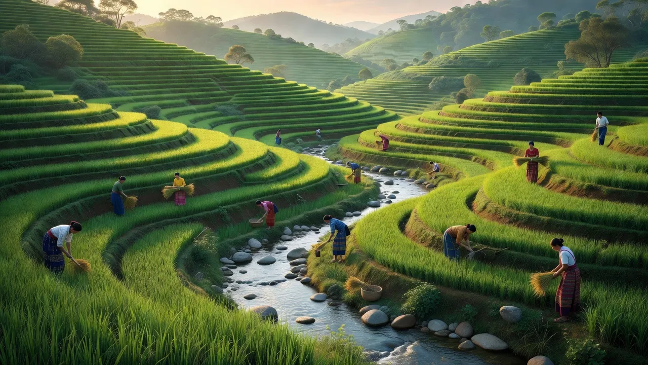 Khánh Bình, Khánh Vĩnh, Khánh Hòa với cảnh núi non, ruộng bậc thang và văn hóa dân tộc thiểu số.