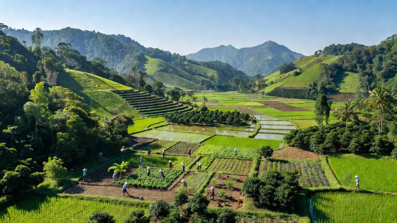 Khánh Thượng, Khánh Vĩnh: đồi núi xanh, nông nghiệp, cuộc sống yên bình, Khánh Hòa.