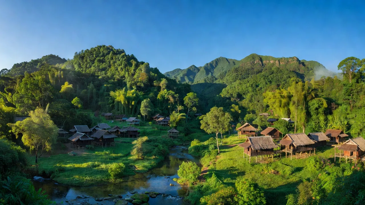 Khánh Trung, huyện Khánh Vĩnh, tỉnh Khánh Hòa, với đồi núi xanh tươi và nét đẹp văn hóa dân tộc.