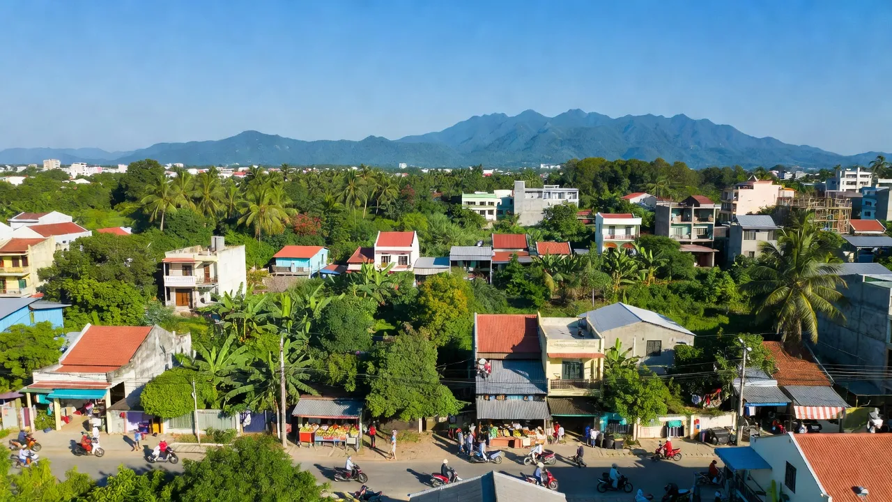 Quang cảnh Xã Phước Đồng, Nha Trang với khu vực dân cư và khí hậu trong lành.