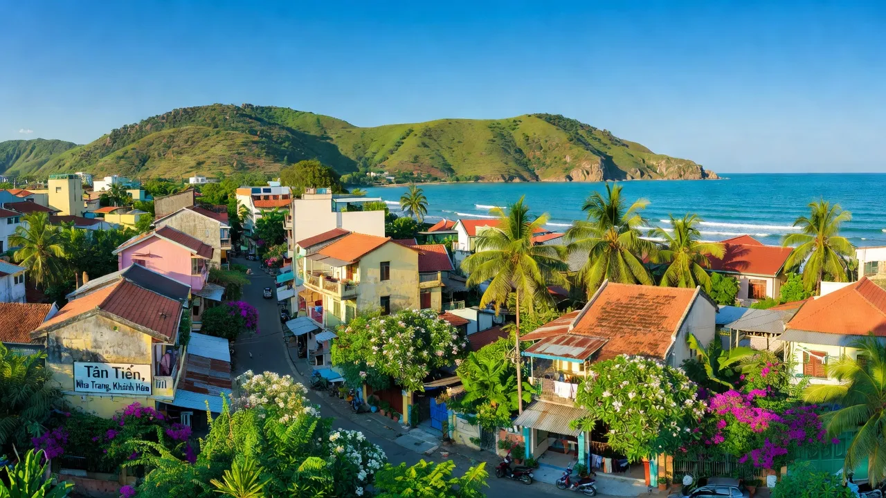 Quang cảnh Phường Tân Tiến, Nha Trang với không gian sống đô thị và thiên nhiên tươi đẹp.