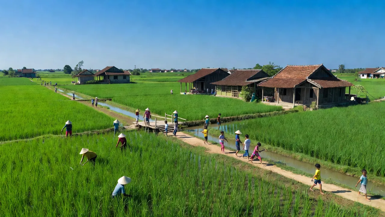 Thị trấn Minh Lương, Châu Thành, Kiên Giang - cảnh quan nông thôn xanh tươi, kiến trúc truyền thống, sinh hoạt cộng đồng.