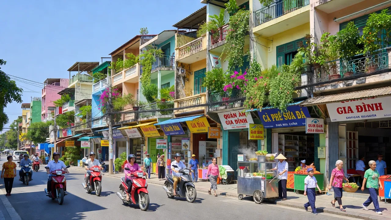 Phường An Hòa, Rạch Giá, Kiên Giang, nhịp sống đô thị, kiến trúc hiện đại và không gian xanh.