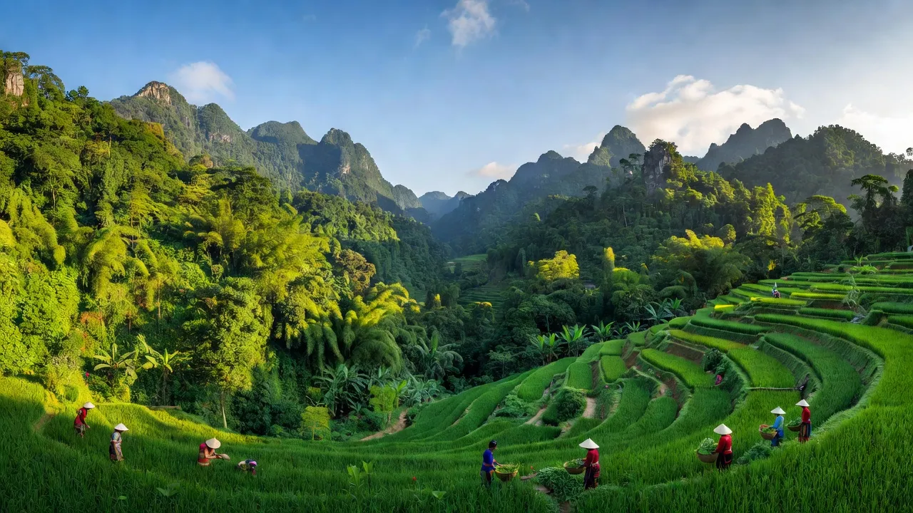 Cảnh quan xã Hua Bun, huyện Nậm Nhùn, tỉnh Lai Châu với rừng tự nhiên và cộng đồng địa phương.