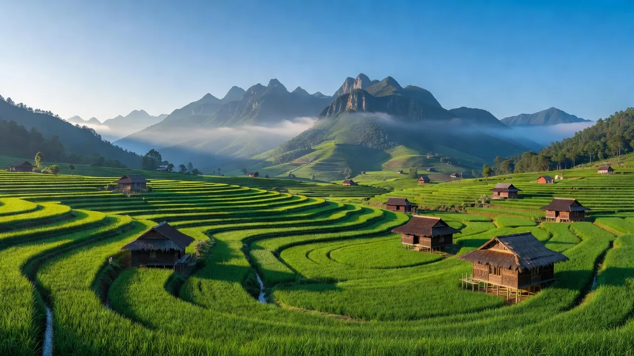 Nậm Mạ, Sìn Hồ, Lai Châu: cảnh đẹp thiên nhiên với cánh đồng và núi non hùng vĩ.