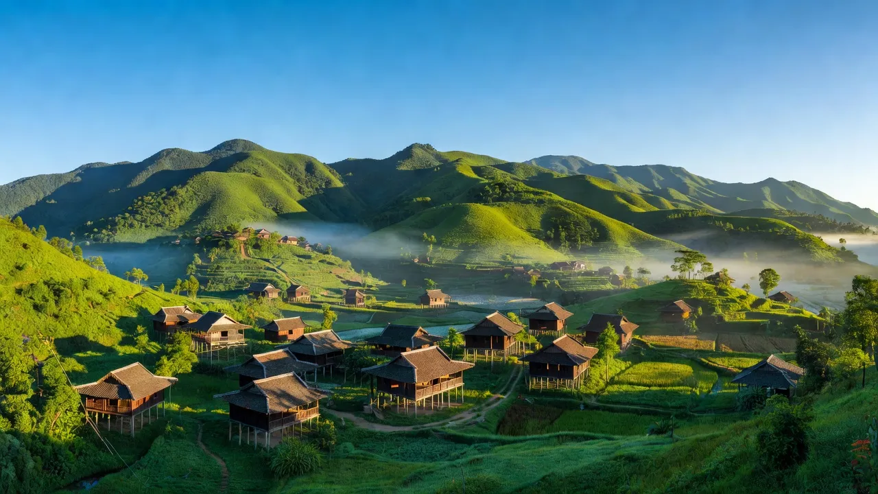 Chiêu Vũ, Bắc Sơn, Lạng Sơn: lush mountains and traditional houses in a scenic landscape.