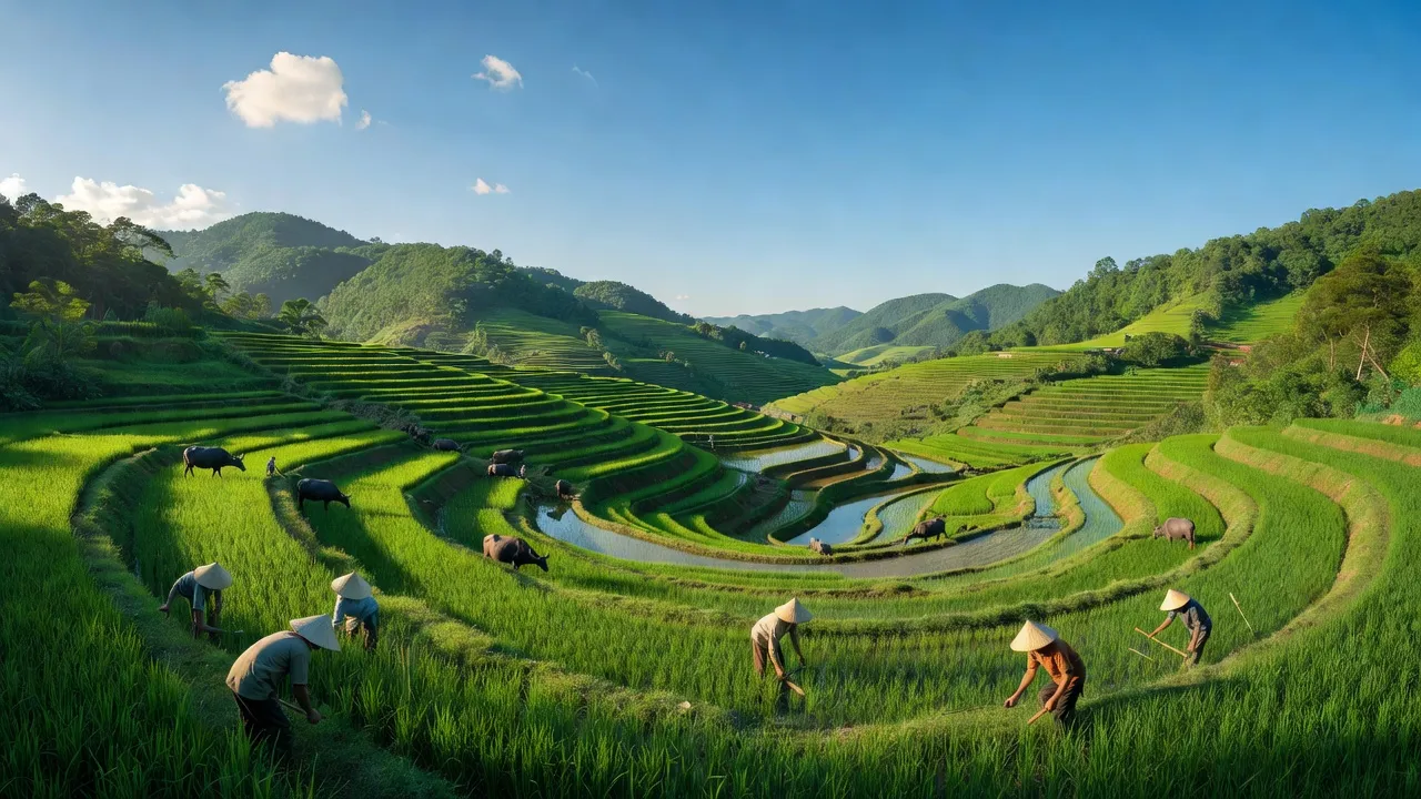 Cảnh đẹp xã Hồng Phong, huyện Cao Lộc, tỉnh Lạng Sơn, đồi núi xanh tươi, không khí trong lành.