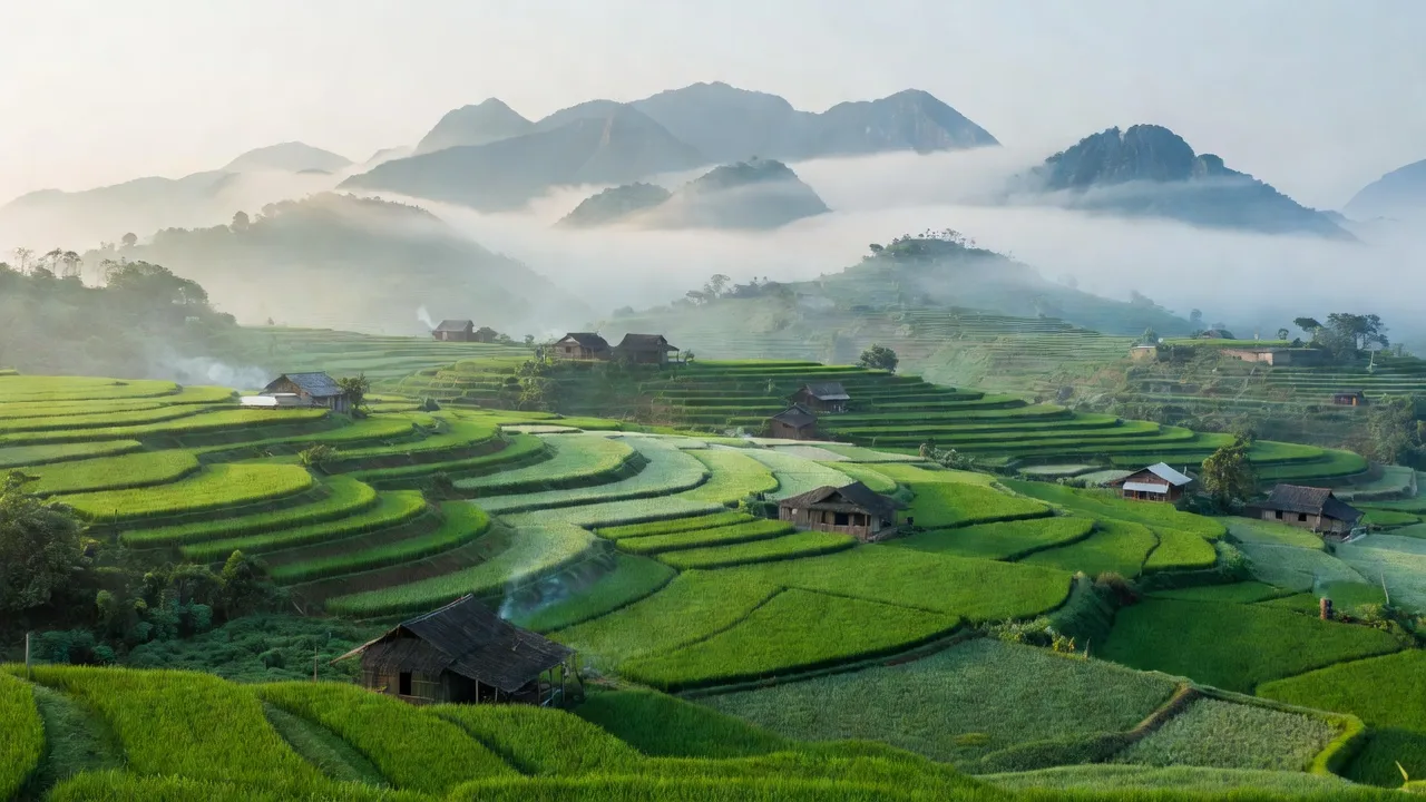 Cảnh đẹp xã Hòa Bình, huyện Chi Lăng, tỉnh Lạng Sơn với đồi núi và khí hậu vùng cao.