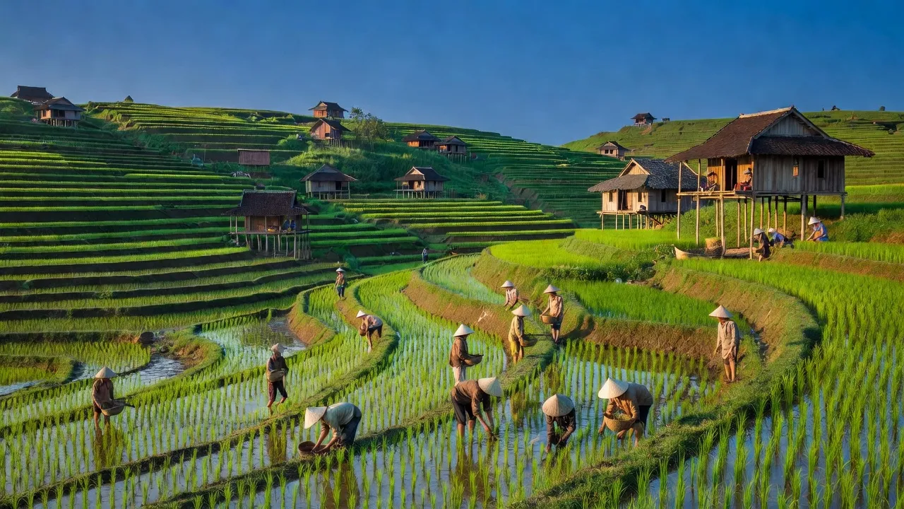 Khánh Xuân, Lộc Bình, Lạng Sơn: picturesque terraced fields and local culture thrive in harmony.