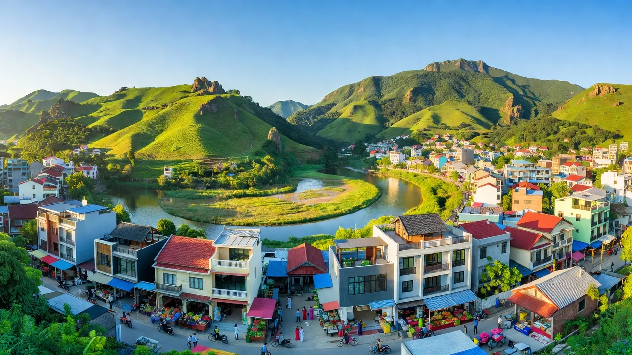 Thị trấn Thất Khê, Tràng Định, Lạng Sơn, cảnh đẹp thiên nhiên, đời sống và giao thương sôi động.