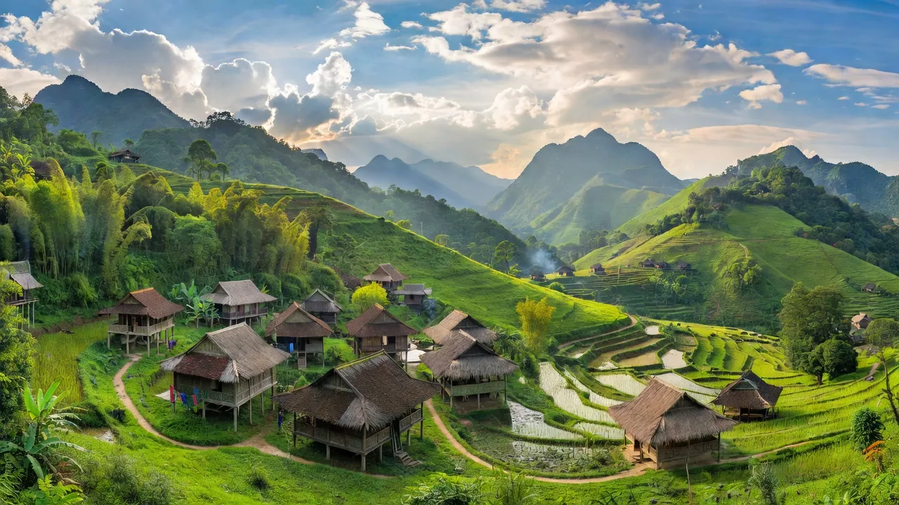 Khung cảnh đẹp xã Lương Năng, huyện Văn Quan, tỉnh Lạng Sơn, với đồi núi xanh mướt.