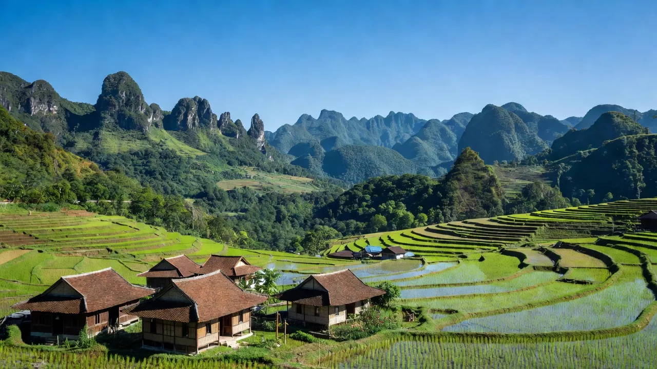 Khung cảnh tuyệt đẹp của tỉnh Lạng Sơn với núi đồi và thung lũng xanh tươi, biểu tượng văn hóa đa dạng.