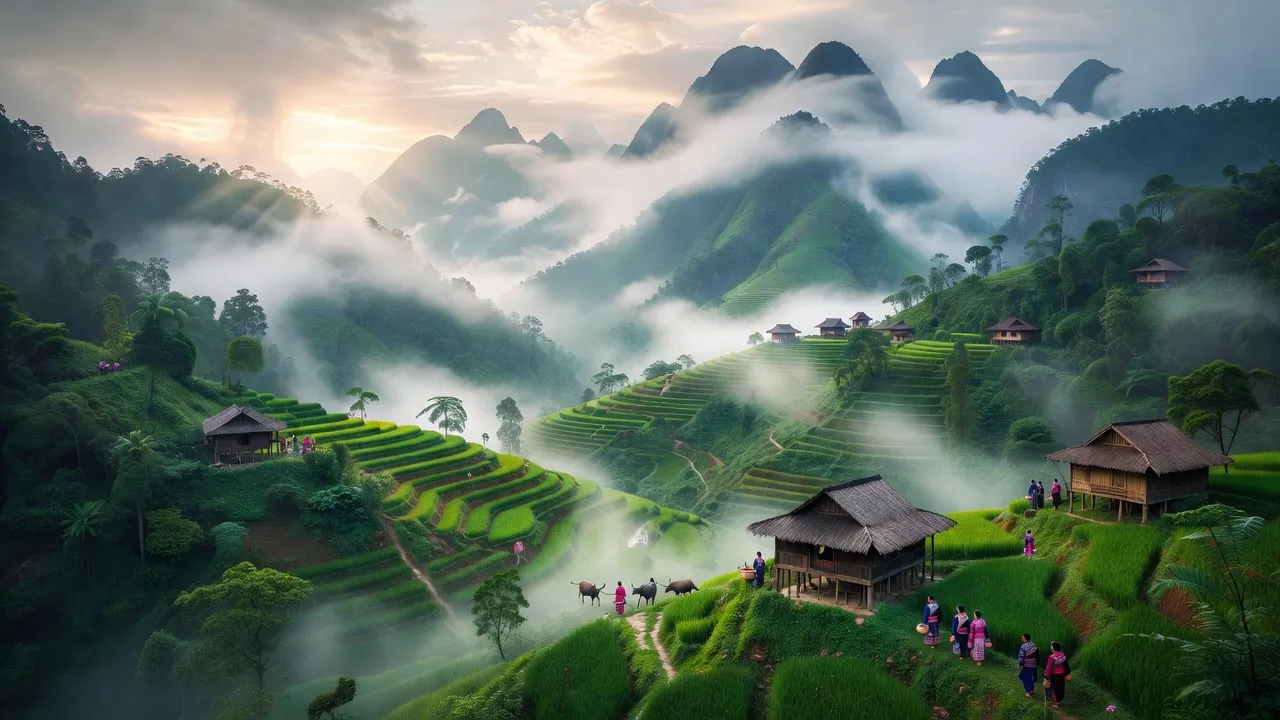 Ngũ Chỉ Sơn, Sa Pa, Lào Cai với núi non hùng vĩ, thung lũng xanh và không khí trong lành.
