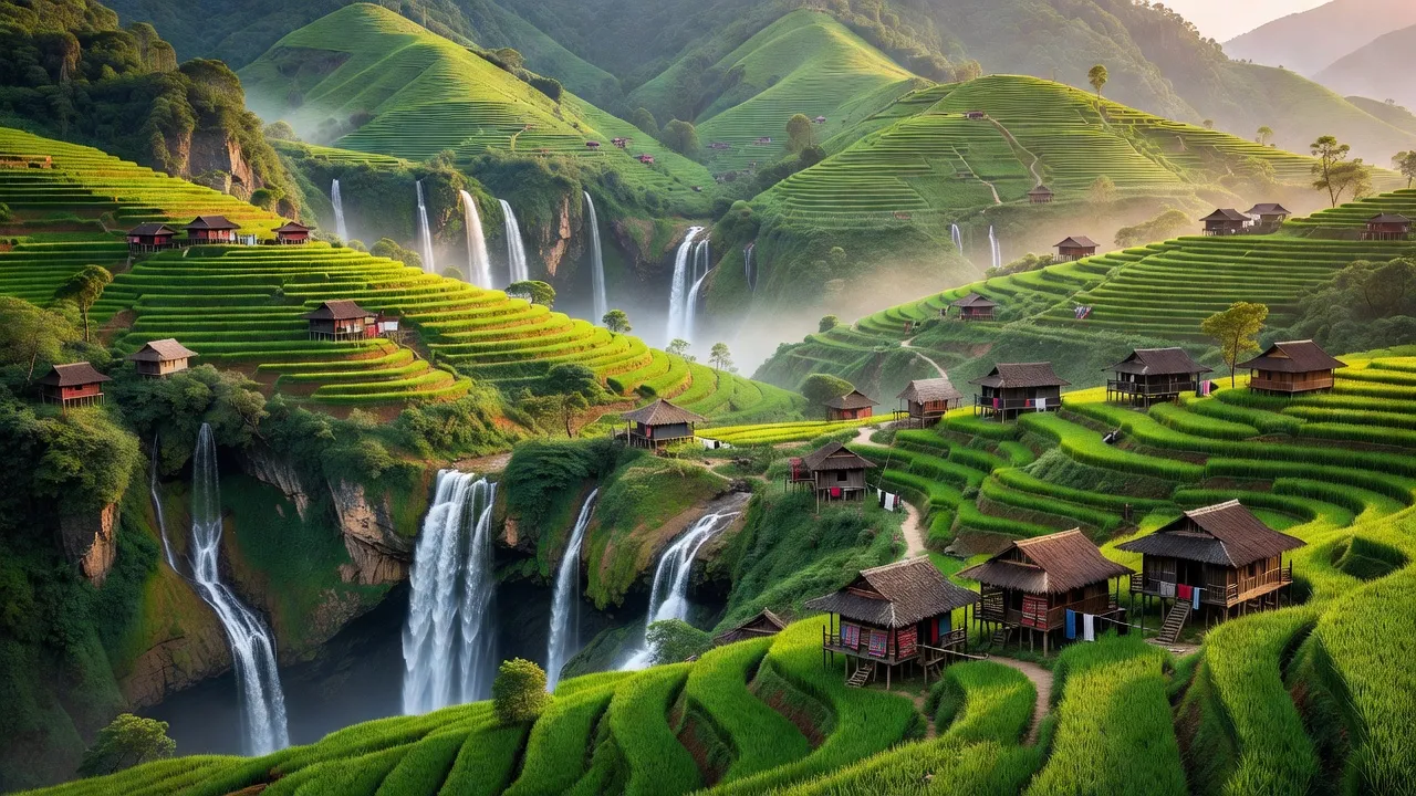 Ô Quý Hồ in Sa Pa, Lào Cai, showcasing lush landscapes and the famous Thác Bạc waterfall.