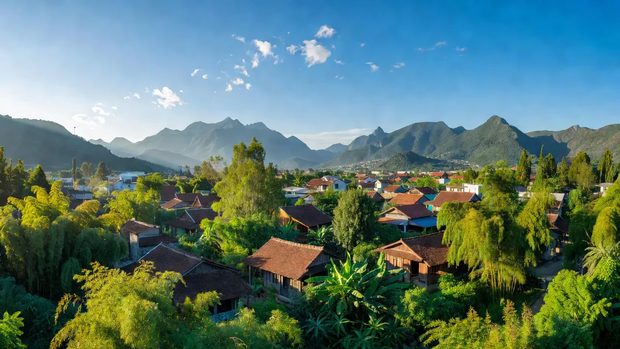 Thị trấn Trà Lân, huyện Con Cuông, Nghệ An với cảnh đẹp thiên nhiên và không khí trong lành.