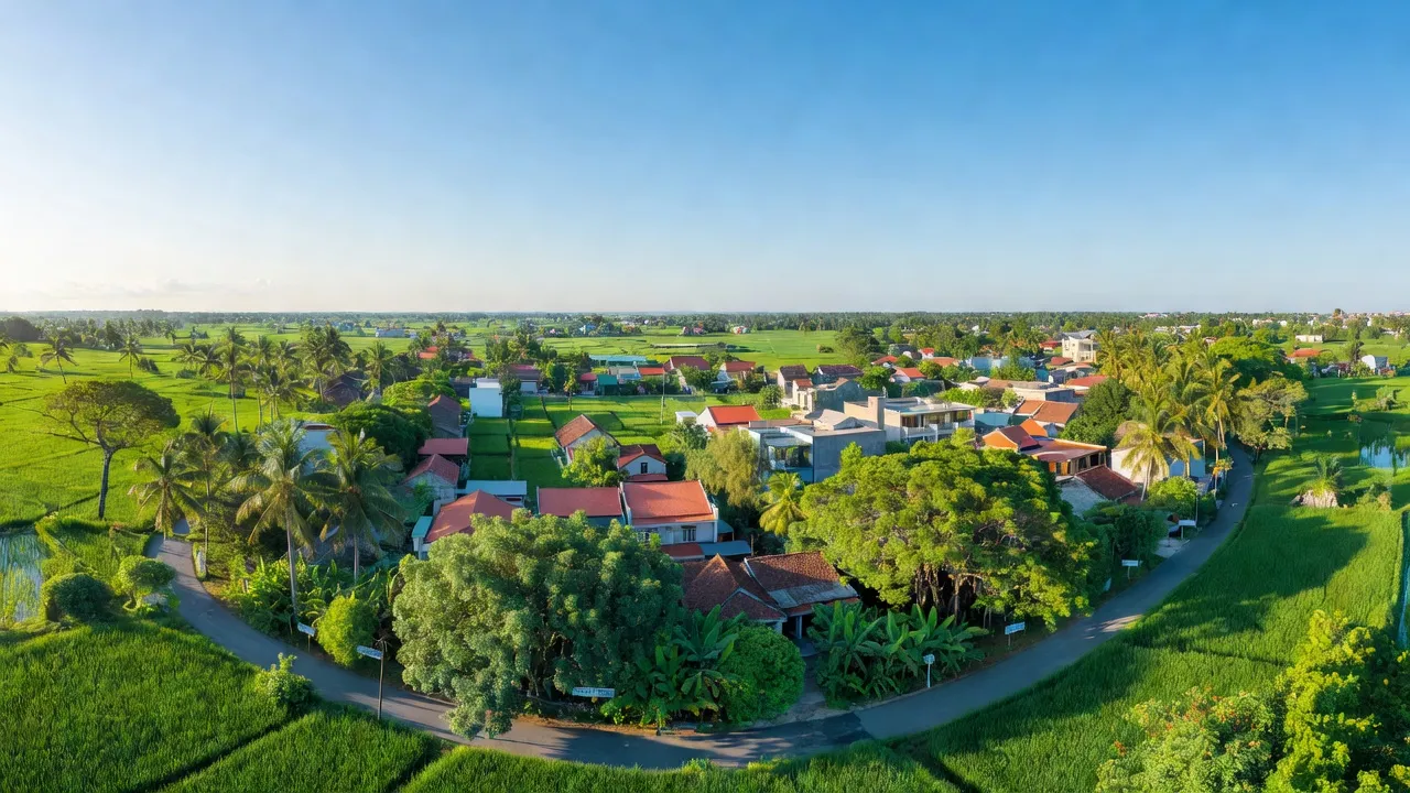 Phường Hoà Hiếu, Thị xã Thái Hoà, Nghệ An với phong cảnh xanh tươi và khung cảnh đô thị sống động.
