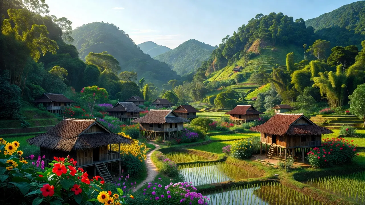Xã Yên Tĩnh, huyện Tương Dương, tỉnh Nghệ An, với phong cảnh thiên nhiên hùng vĩ và bản sắc văn hóa địa phương.
