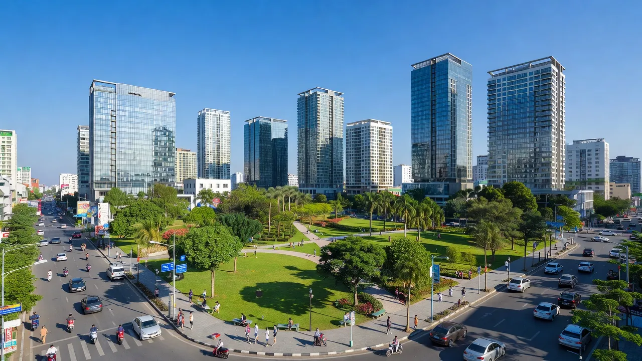 Phường Nghi Tân, Thành phố Vinh, tỉnh Nghệ An với phát triển đô thị hiện đại và không gian xanh.