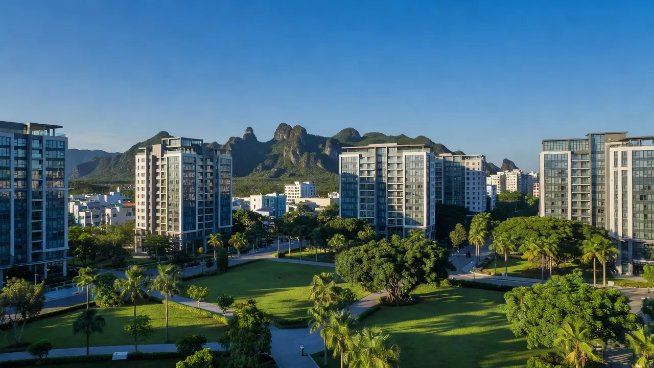 Khung cảnh đẹp Phường Ninh Giang, Thành phố Hoa Lư, tỉnh Ninh Bình với kiến trúc hiện đại.