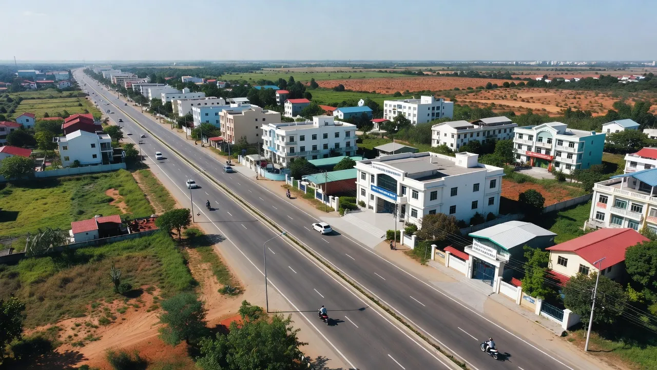 Thị trấn Phước Dân, Huyện Ninh Phước, Tỉnh Ninh Thuận với cảnh quan và cơ quan hành chính.