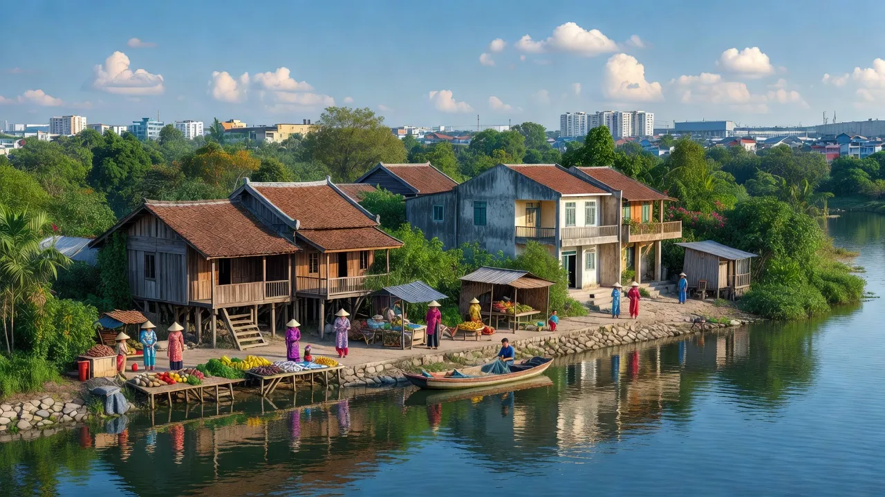 Khung cảnh phường Bạch Hạc, Việt Trì với sự hòa quyện giữa đô thị và thiên nhiên, người dân địa phương.