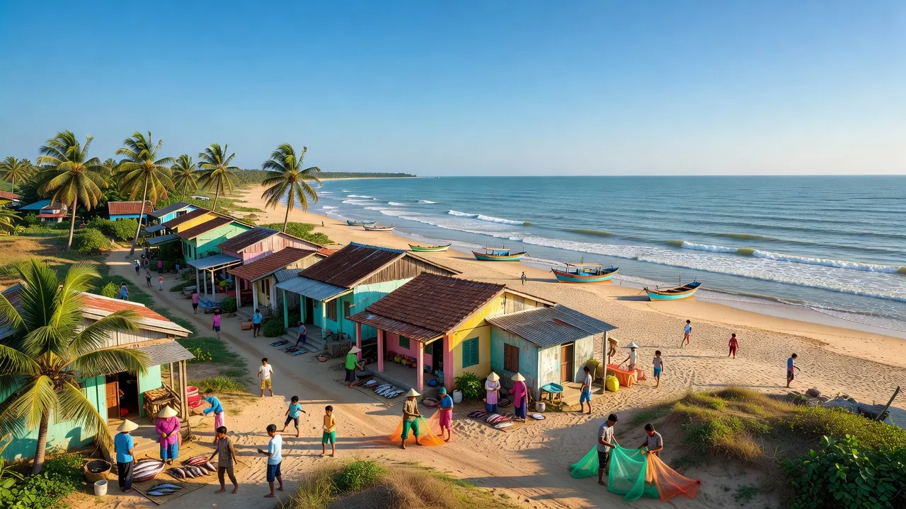 Phường Hòa Hiệp Bắc in Đông Hòa, Phú Yên, featuring coastal scenery and local architecture.