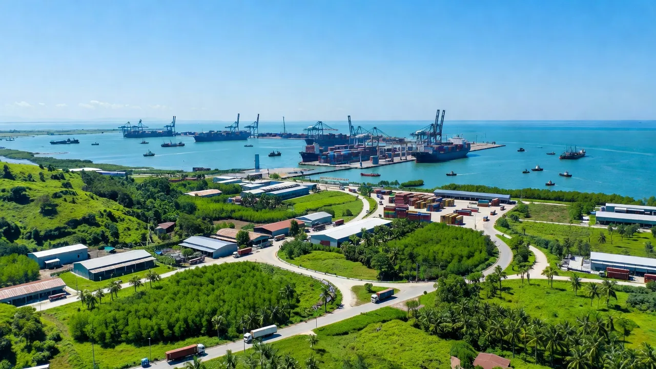 Quan cảnh Xã Hòa Xuân Nam, Thị xã Đông Hòa, với Cảng Vũng Rô và vẻ đẹp tự nhiên.