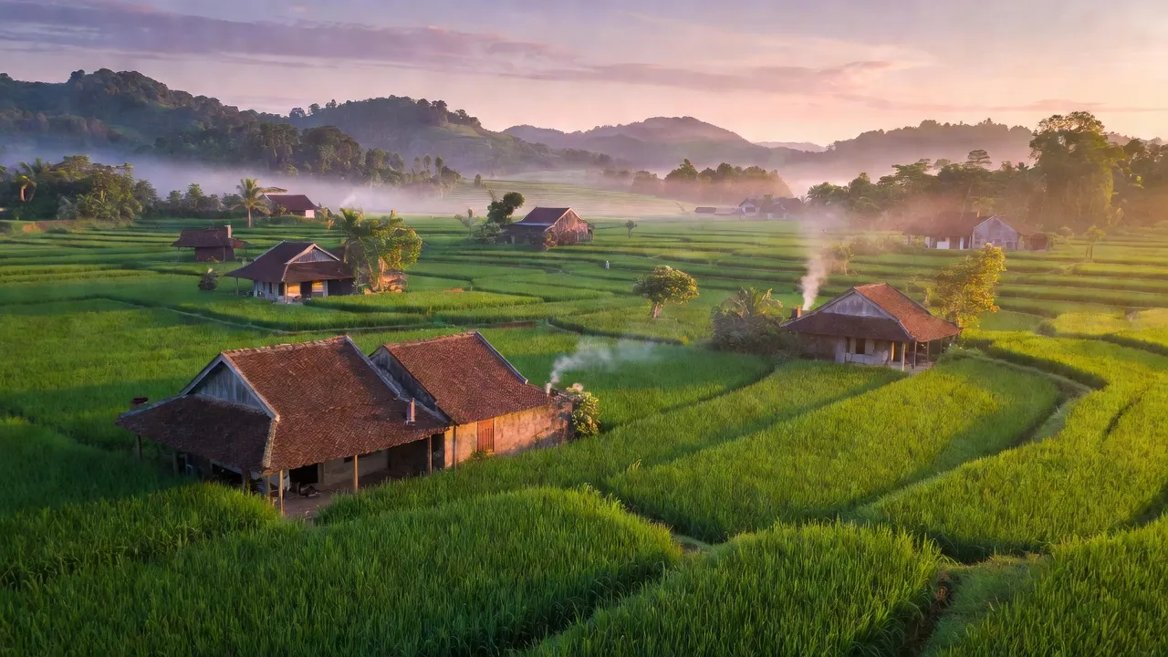 Cảnh đẹp xã Hòa Quang Bắc, huyện Phú Hòa, tỉnh Phú Yên với cảnh sắc thiên nhiên tươi đẹp.