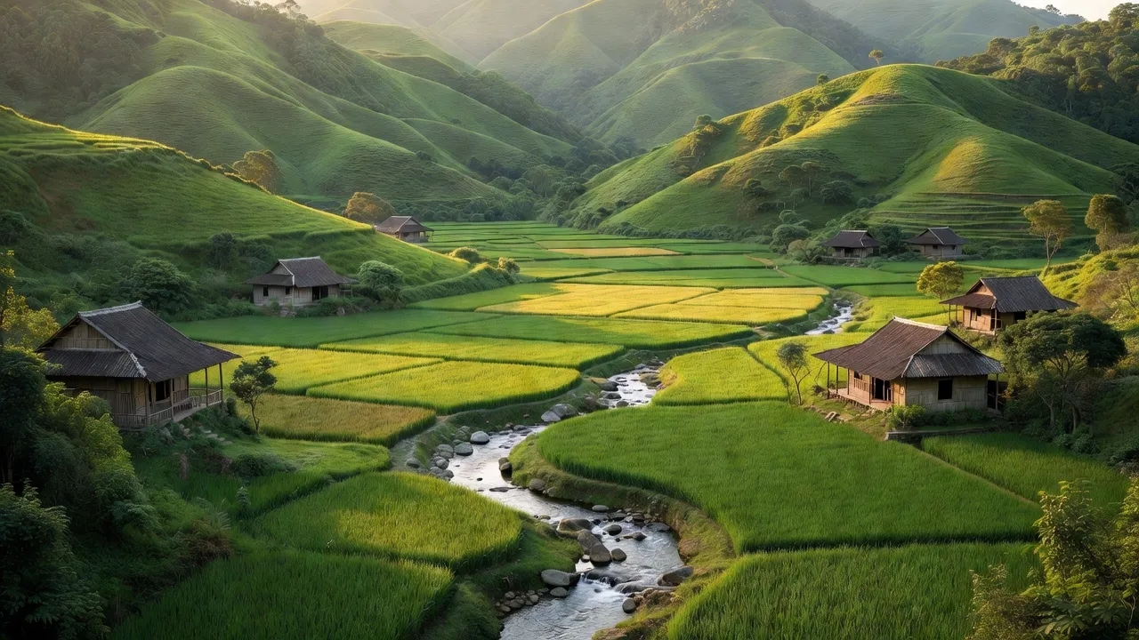 Cảnh đẹp thiên nhiên xã Sơn Hà, huyện Sơn Hòa, tỉnh Phú Yên với núi và suối xanh.