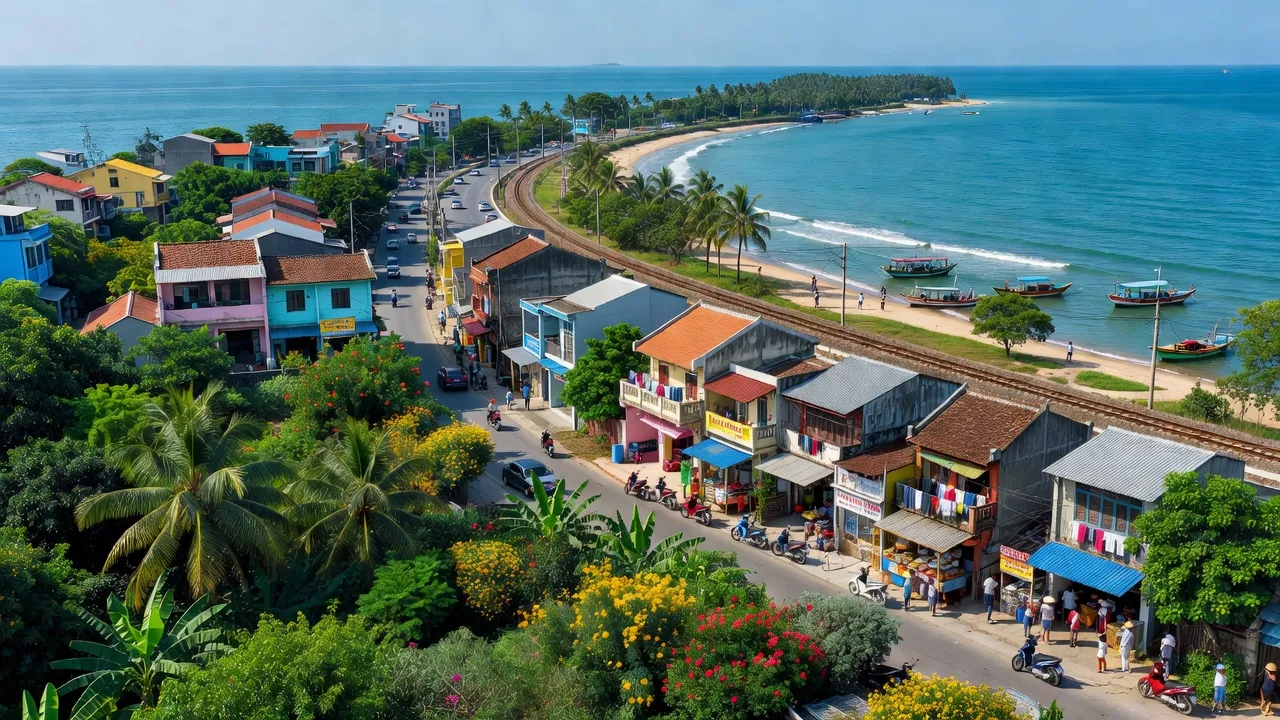 Phường 5, Thành phố Tuy Hoà, bờ biển Đông, cảnh quan xanh tươi và giao thông phát triển.