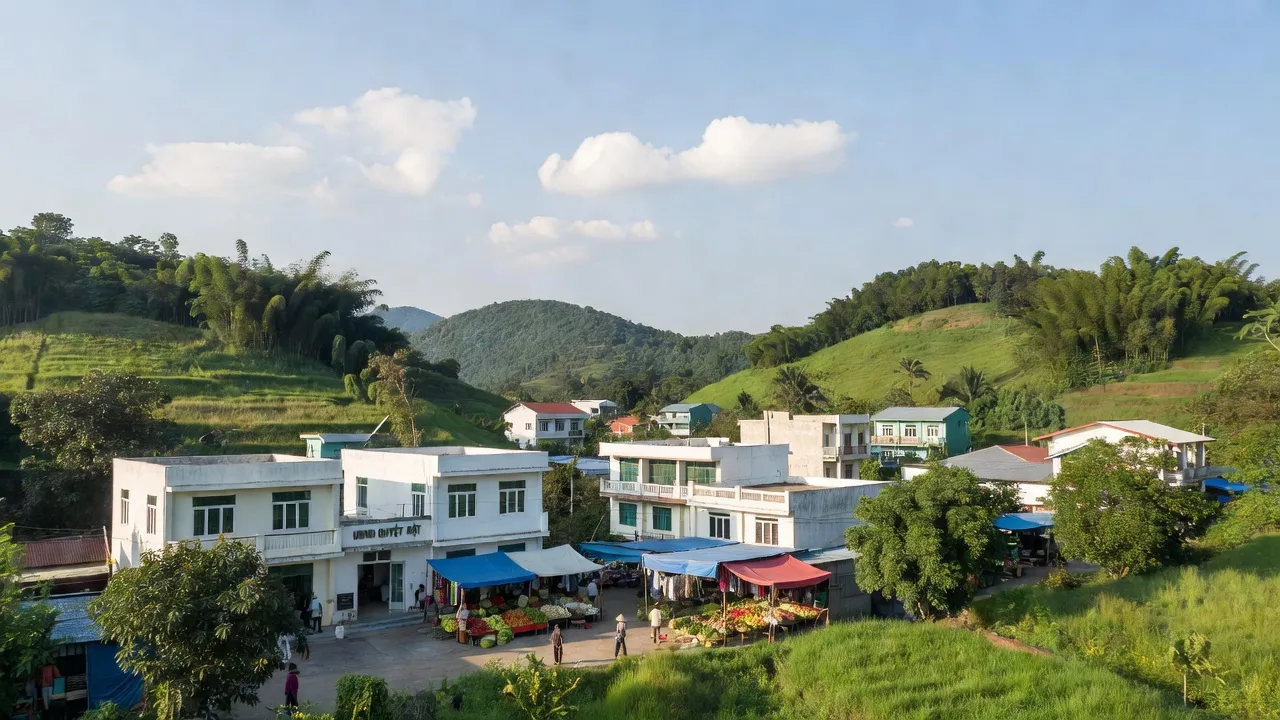 Quy Đạt, thị trấn Minh Hóa, Quảng Bình với cảnh quan bộ mặt văn hóa và kinh tế.