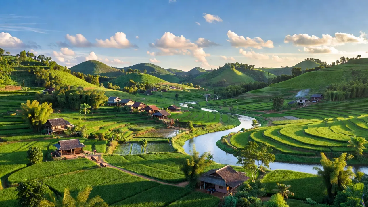 Khung cảnh tuyệt đẹp tại xã Duy Trung, huyện Duy Xuyên, tỉnh Quảng Nam với thiên nhiên tươi đẹp.
