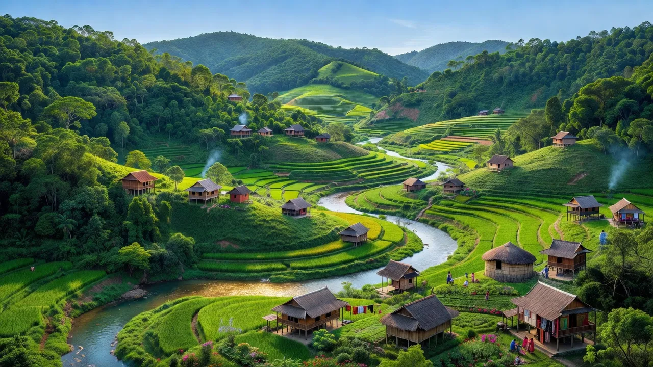 Thiên nhiên hùng vĩ huyện Tây Giang, tỉnh Quảng Nam với cảnh núi rừng và bản sắc văn hóa.