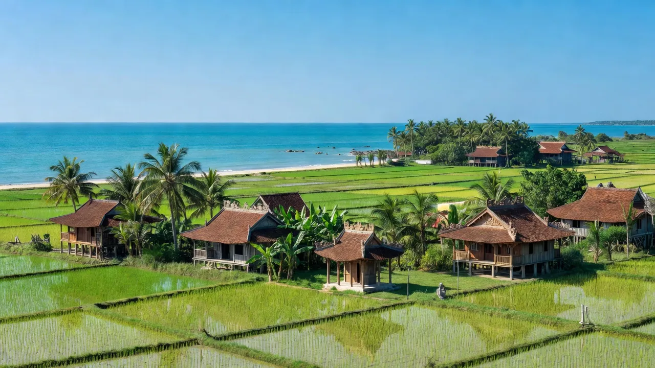 Huyện Thăng Bình tại Quảng Nam với cảnh biển, kiến trúc truyền thống và thiên nhiên phong phú.