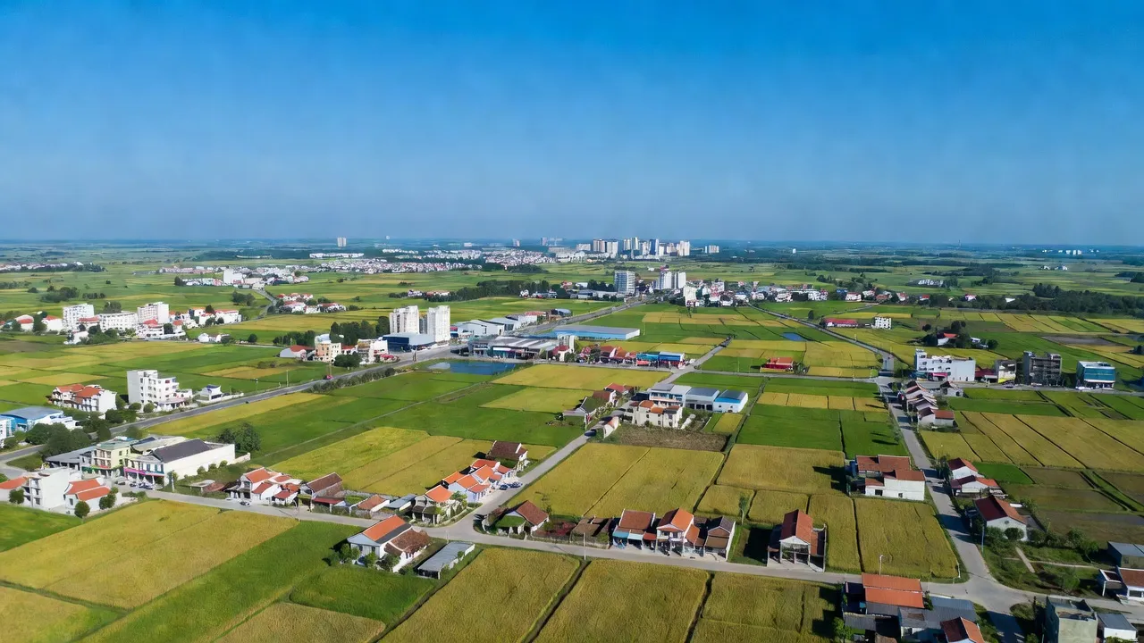 Khung cảnh huyện Bình Xuyên, tỉnh Vĩnh Phúc với vị trí giữa Vĩnh Yên và Phúc Yên.